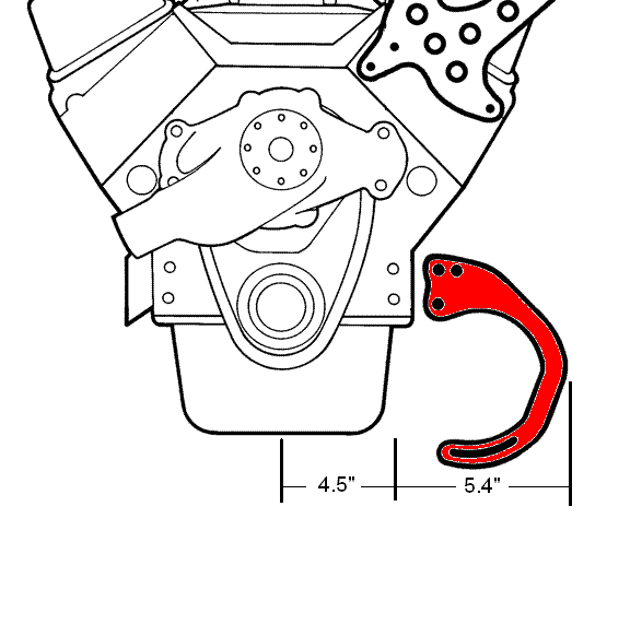 Chevy 350 Alternator Bracket Diagram
